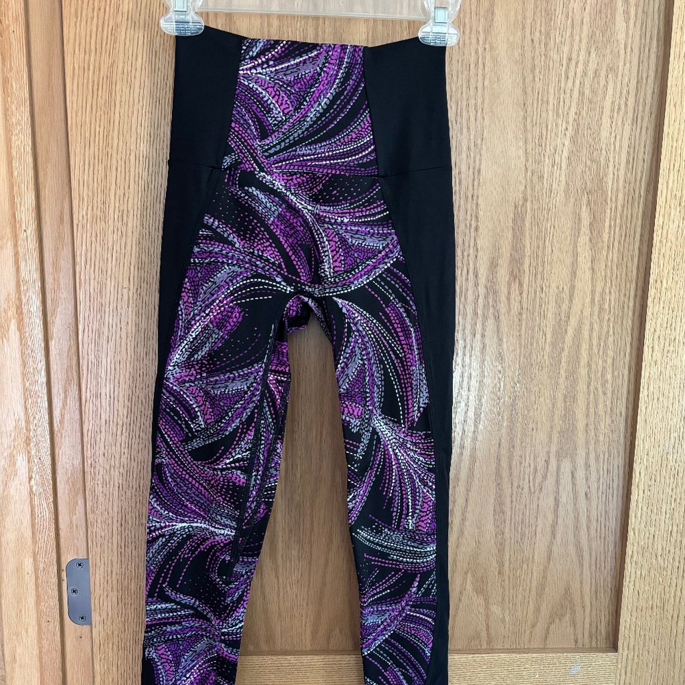 K-Deer Purple Mystic Sneaker Length Leggings Size Small